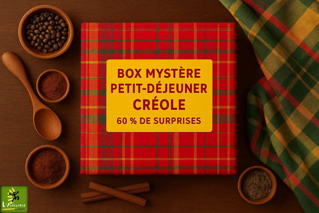 Box Mystère Petit-déjeuner Créole – 60 % de surprises, édition trimestrielle